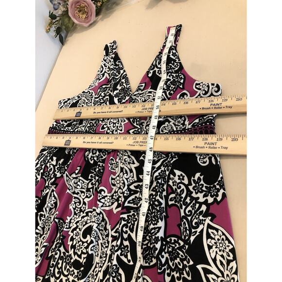 Apt. 9 Women’s Sleeveless Dress Size XL Surplice V-neck Smocked Back Bohemian - Picture 8 of 10